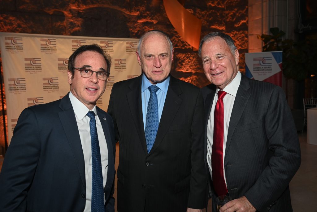 BOARD MEMBERS, LEFT TO RIGHT: Eric J. Gertler, Malcolm Hoenlein, & Amb. Dan Gillerman